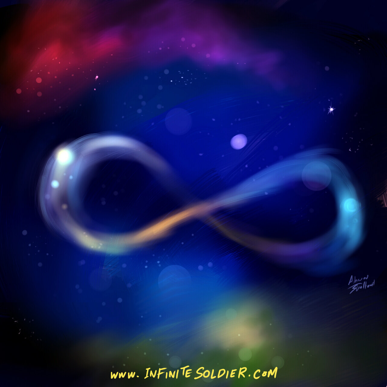 Infinity over a cosmic field of light — Everything is possible